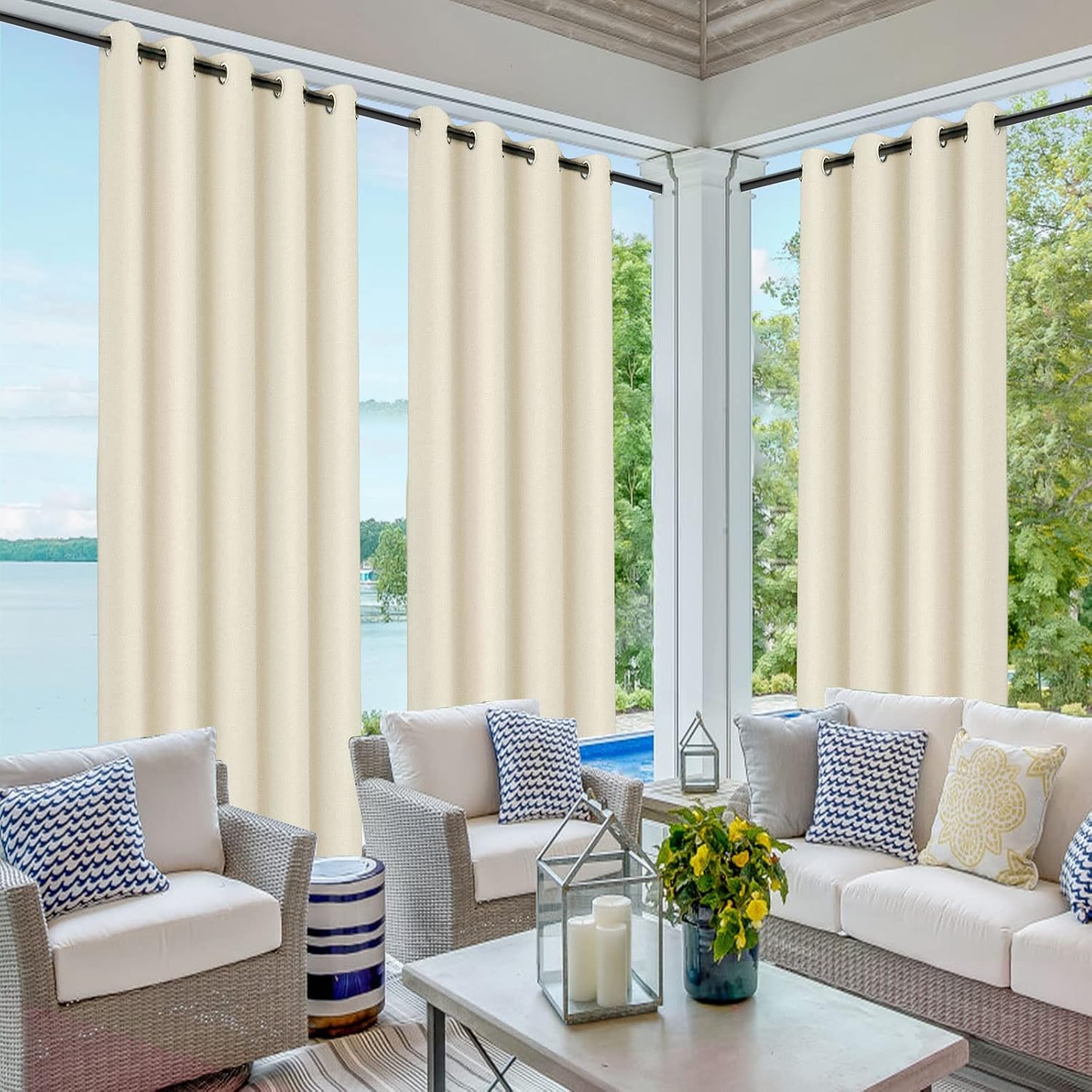 Gazebo Patio Outdoor Curtains Waterproof - Image 4