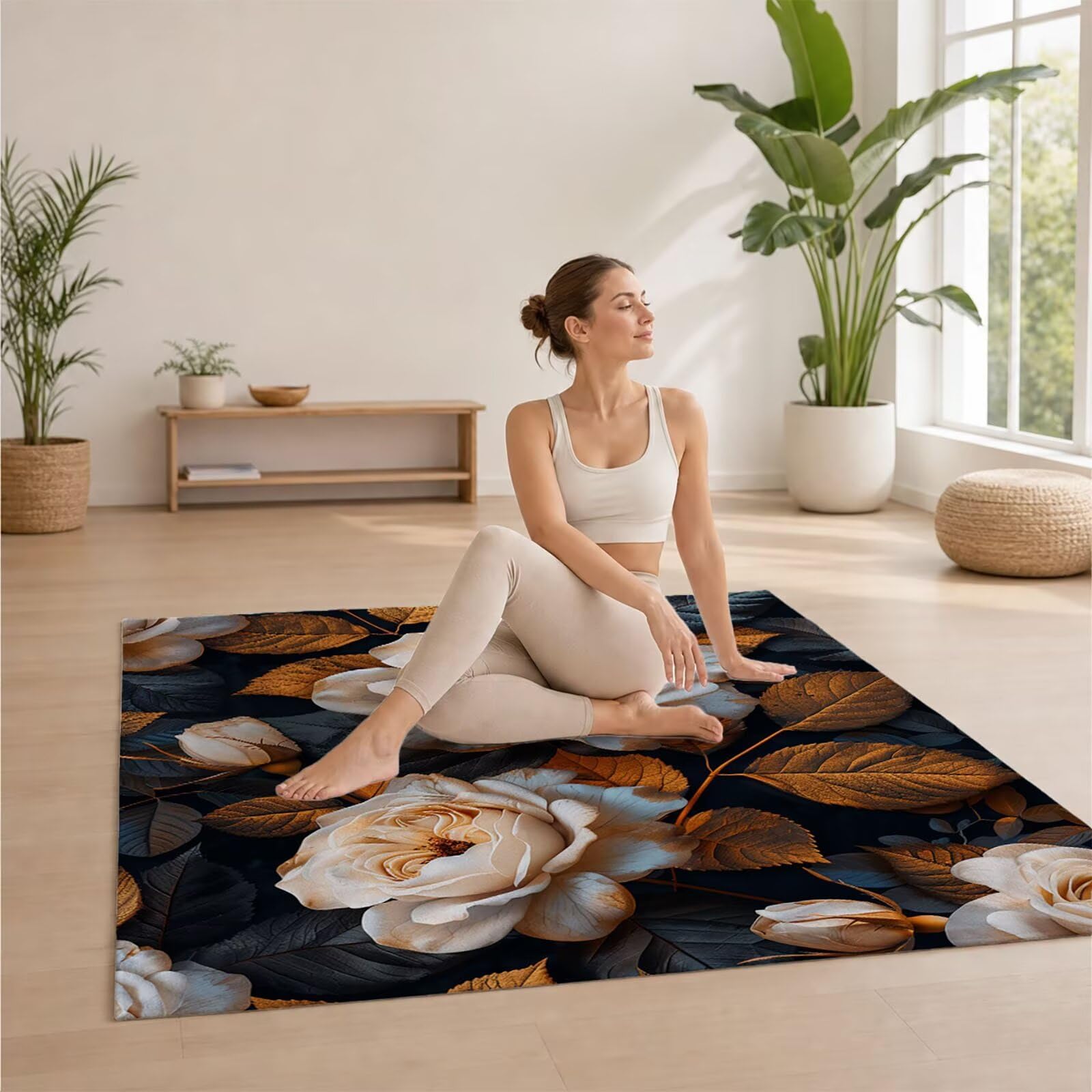 Flor Toalla Playa 220 x 160 Resistente a la Arena Secado rápido Ligero, Toalla Playa Grande 160x220cm Suave Cómodo como Gym Yoga Sauna Toallas Baño Grandes Exterior Travel Essentials Planta XTLS-7061