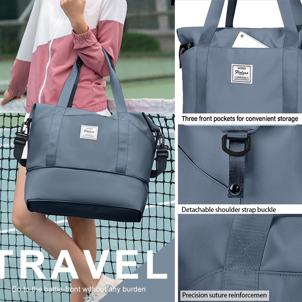 Women-Birthday Gifts Duffle Bag with.Expandable Compartment, Gifts for Personalized Girls Weekender Bag, Overnight for Women, Travel Bag with Makeup, Friend Bride Gifts(blue)