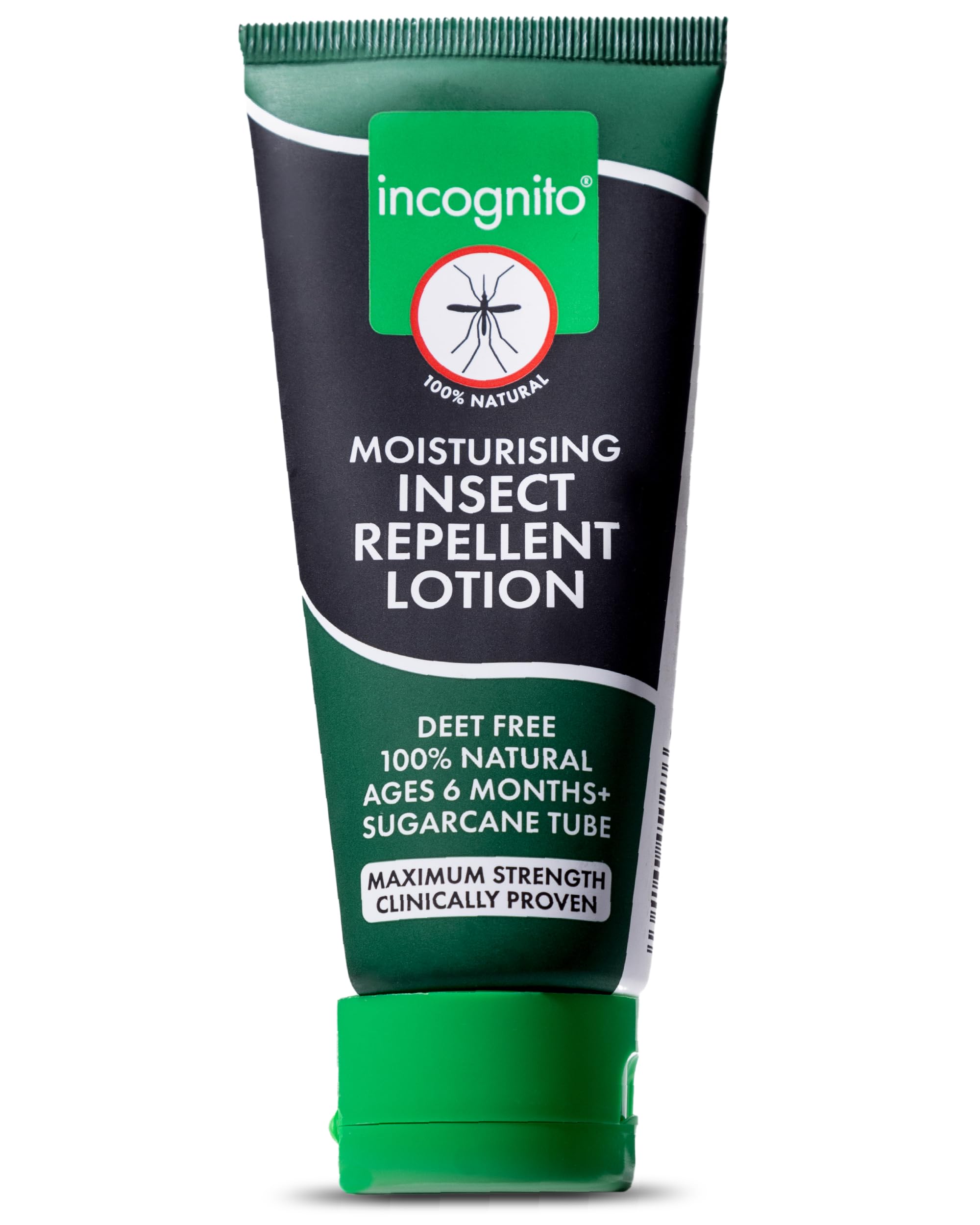 Incognito Insect Repellent Lotion 100 ml - Protects For Up To 7 Hours - Natural, DEET free formula - Insect Repellent & Moisturiser For Soft Protected Skin - Travel Friendly Organic Mosquito Repellent