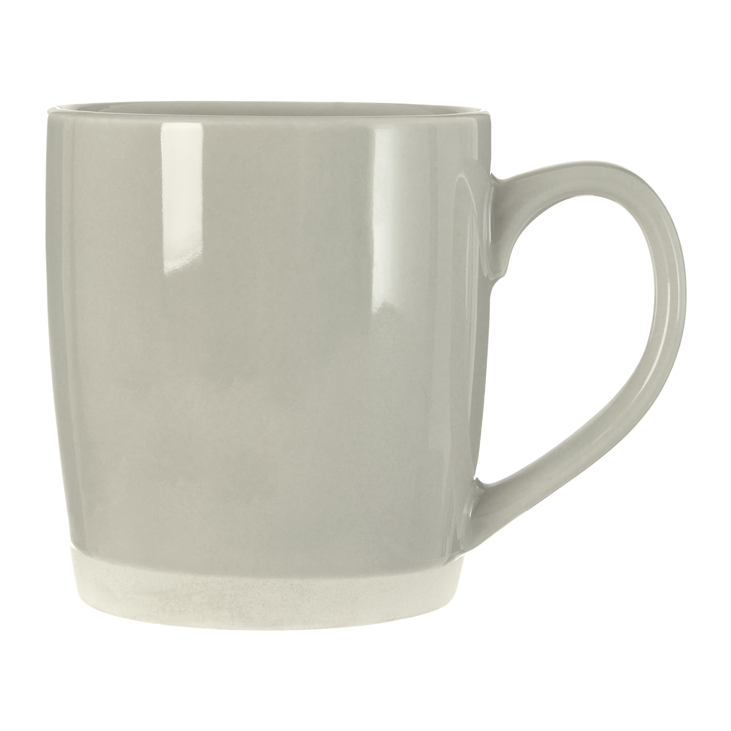 Maison By Premier Grey/White Luxe Glazed Finish Mug With 372Ml Capacity,Pastel & Ceramic Coffee Mug,Smooth Stoneware Cup