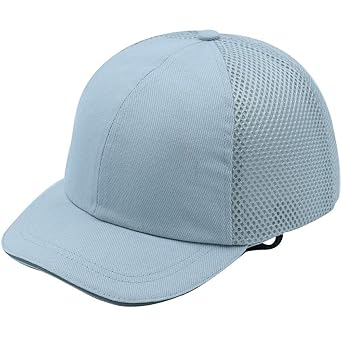 Amazon Angelicate 軽量 ヘルメット 内蔵 帽子 メッシュ キャップ あご紐付き 防災 安全 選べるカラー 新 グレー ヘルメット 産業 研究開発用品 通販