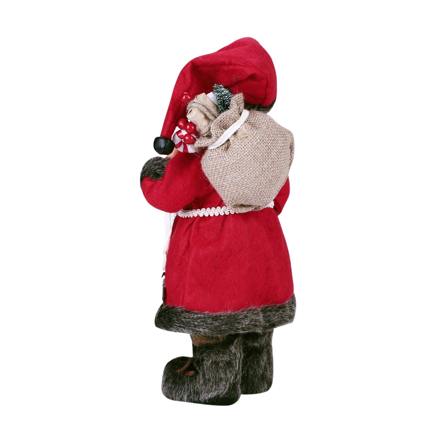 Christmas Father Santa Decor Figures Free Standing Christmas Dolls Xmas Santa Claus Indoor Table Fireplace Decoratons Xmas Party Home Christmas Decor Ornament Gifts 32CM (Red Santa Bear) - Image 3
