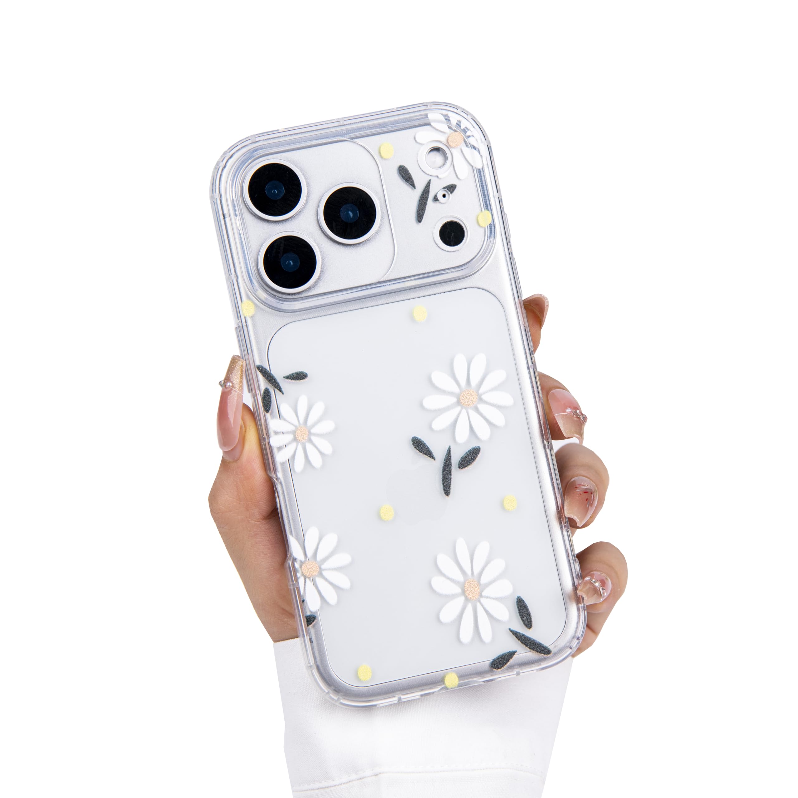 Einaily Hülle für iPhone 17 Case Crystal Clear Handyhülle Mode Chic Herz Muster Ultra Dünn Transparent Klare TPU Silikon Bumper Stoßfest Kratzfest Schutzhülle für iPhone 17 Slim Case Cover