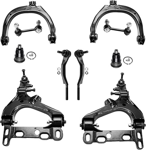 Miniatura 1976 de Detroit Axle - Kit de suspensión delantera de 10 piezas para Chevy Aveo Aveo5 Pontiac G3 Wave 2 Ready Struts Assembly 2 Enlaces de barra