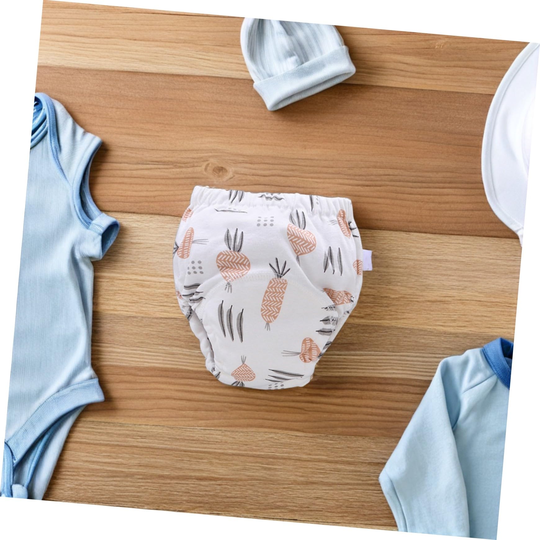 TOYANDONA Pantalones de Entrenamiento 4 Unidades Reutilizables para Bebés de Algodón Fáciles de Limpiar, Ajustables para Caminar y Viajar, M 6-12 Kg