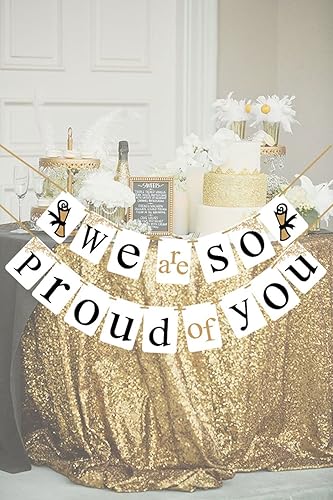 Miniatura 6 de [USA-SALES] pancarta de graduación "We are so Proud of You", decoración para fiestas de graduación, por USA-SALES