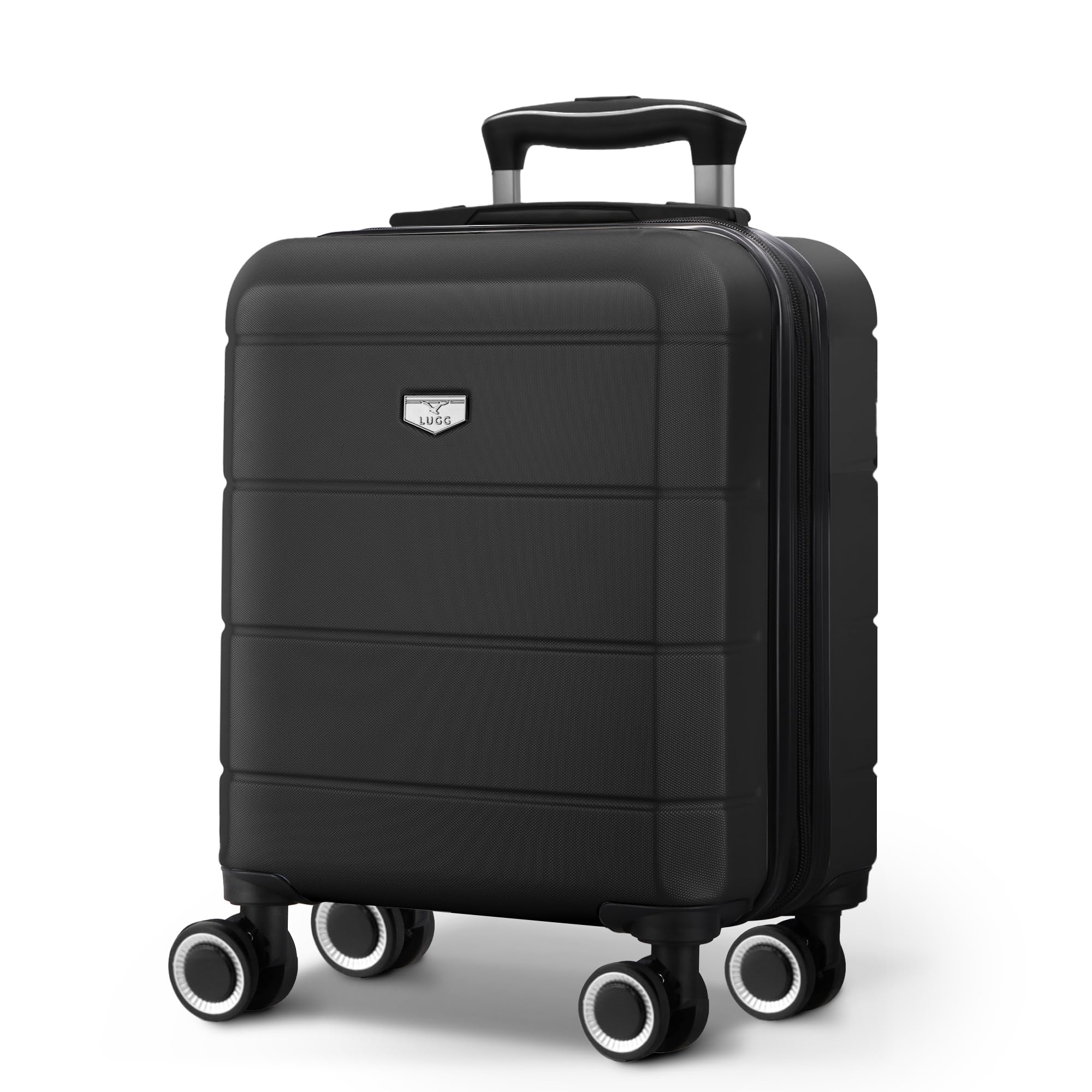 LUGG - Jetset 40cm Suitcase - 40x30x20cm- Ryanair Compatible - Underseat Size - Hard Shell ABS - Spinner & Removable Wheels - Lightweight Travel Luggage- Cream/Brown — view 129
