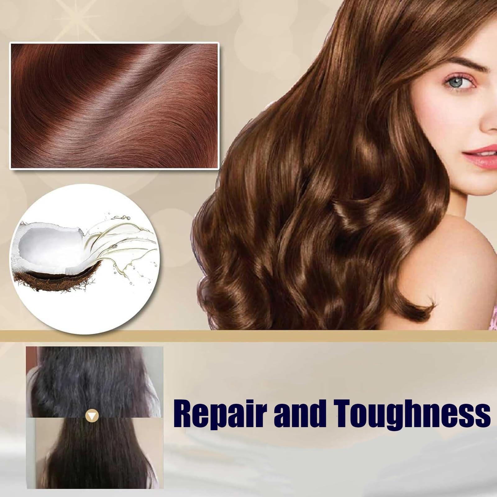 Maschera magica per capelli, Maschera per capelli con trattamento molecolare avanzato per le radici dei capelli, Idratante per capelli secchi e danneggiati, Per capelli secchi e danneggiati