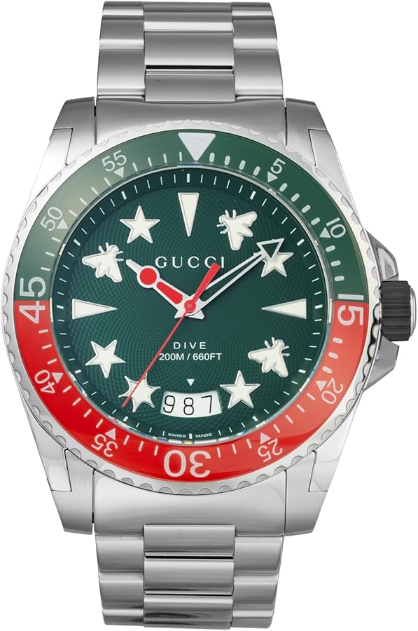 Amazon.co.jp: [GUCCI(グッチ)] 腕時計 DIVE ダイブ グリーン 文字盤