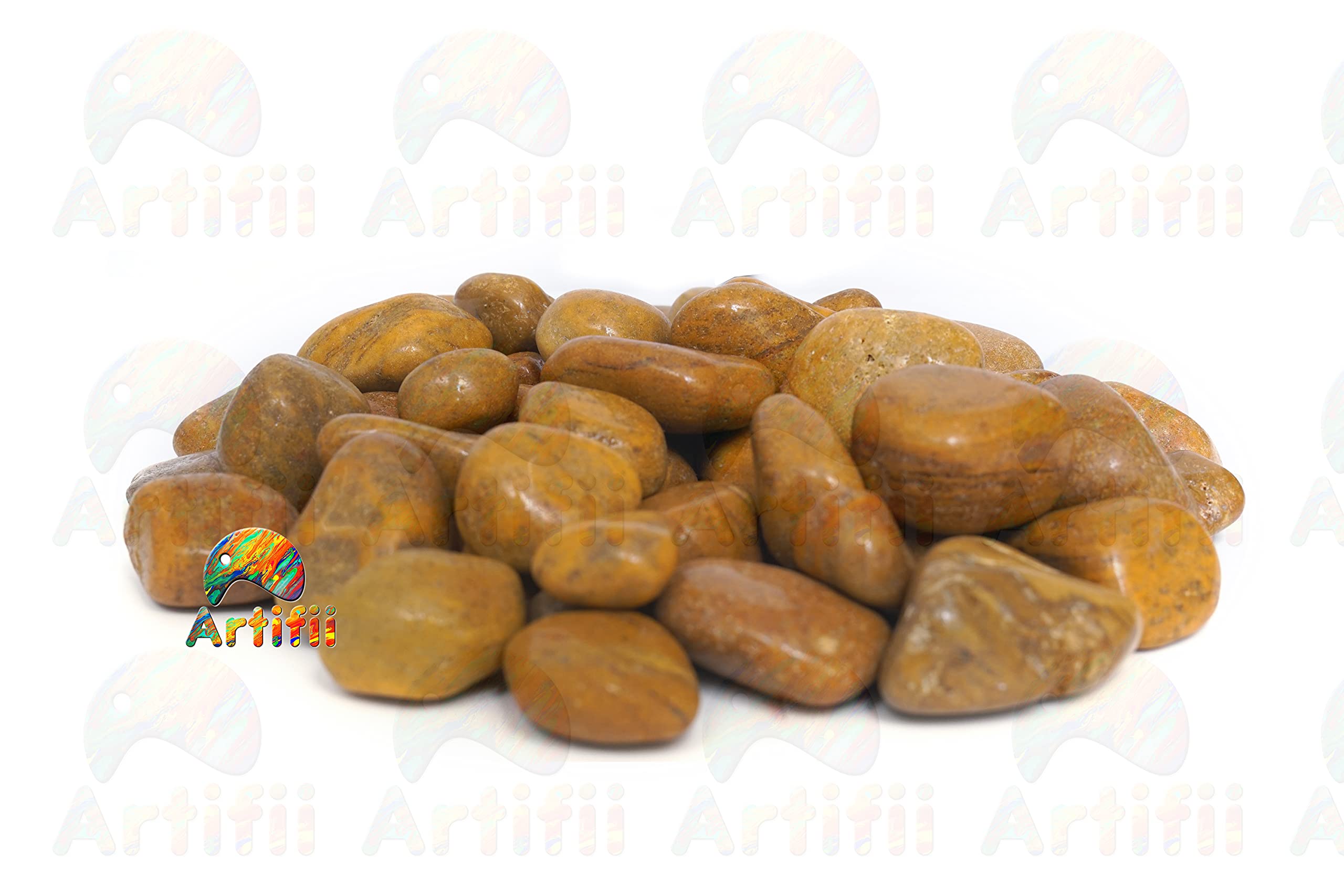 Artifii Decorative Stones for Vase Filler or Pebbles for Home Decor,Decorative Pebbles/Glass/Gravels/Stone/Beads for Aquarium, Table, Vase, Fountain (Camel Brown, 950 Gram)-image-10