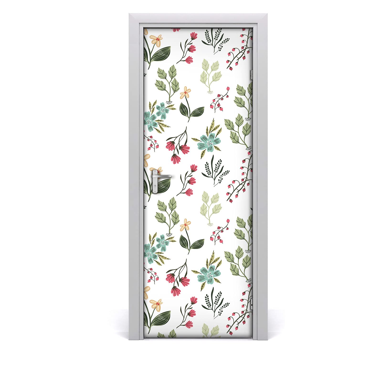 Décoration auto-adhésive imperméable fleurs de baies 85x200cm