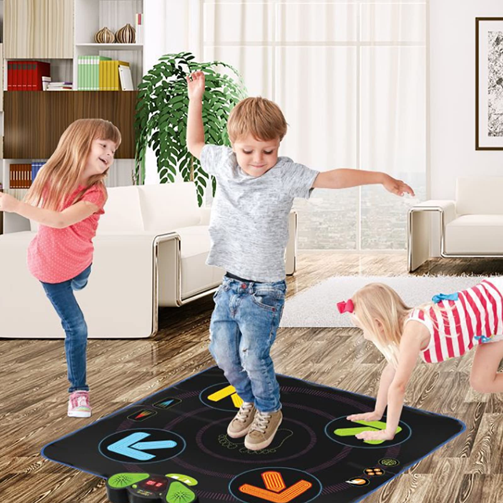 Giochi di Danza con Schermo LED, Tappetino da Ballo con Musica Elettronica, Tappetino da Ballo con Volume Regolabile, Giocattoli educativi precoci, Regali di Compleanno di Natale per 3-11 Anni