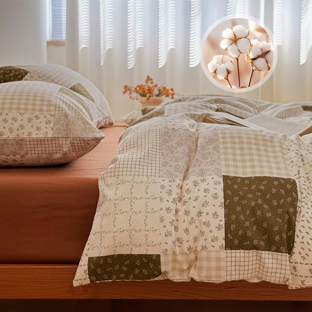 Nayoroom Musselin Bettwäsche 135x200 cm 100% Baumwolle Bettwäsche-Sets Bettbezug mit Kissenbezug 80x80 cm Oeko-TEX Bettwäsche Set mit Reißverschluss