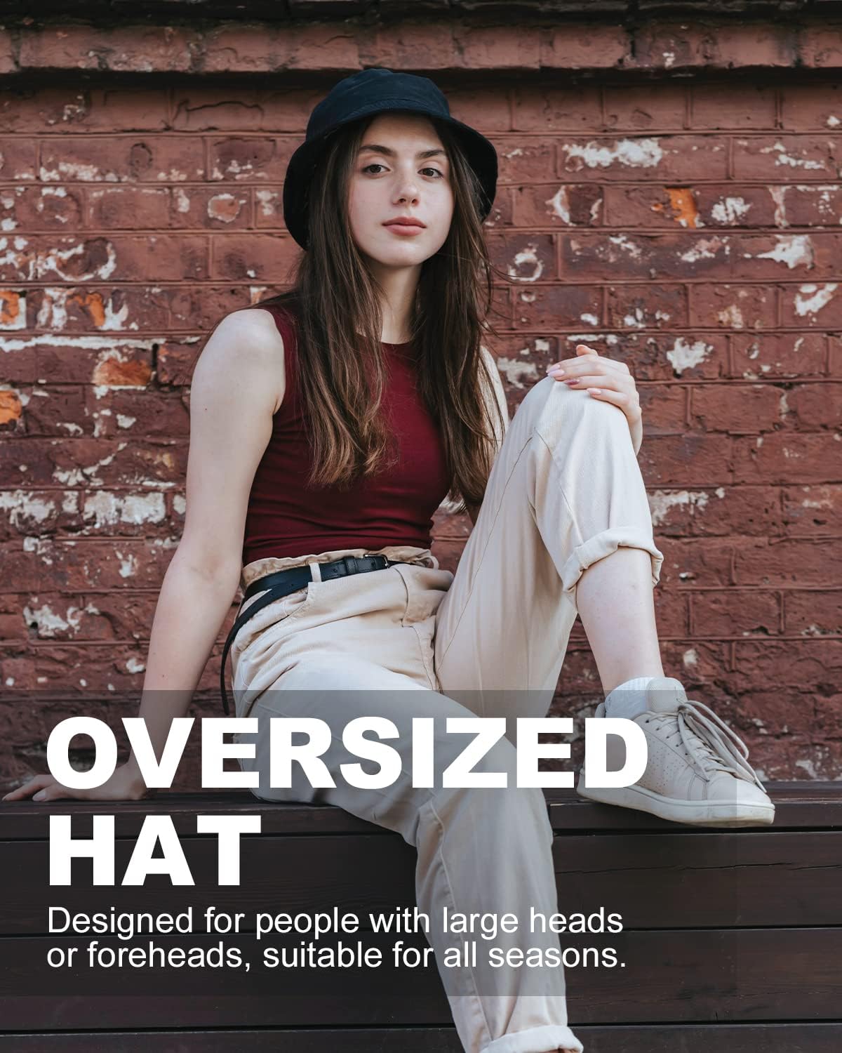 XXL Oversize Bucket Hat Reversible, XL L M S Fisherman Sun Cap With Chin Strap, Travel Beach Outdoor Hat For Men Women - Image 4