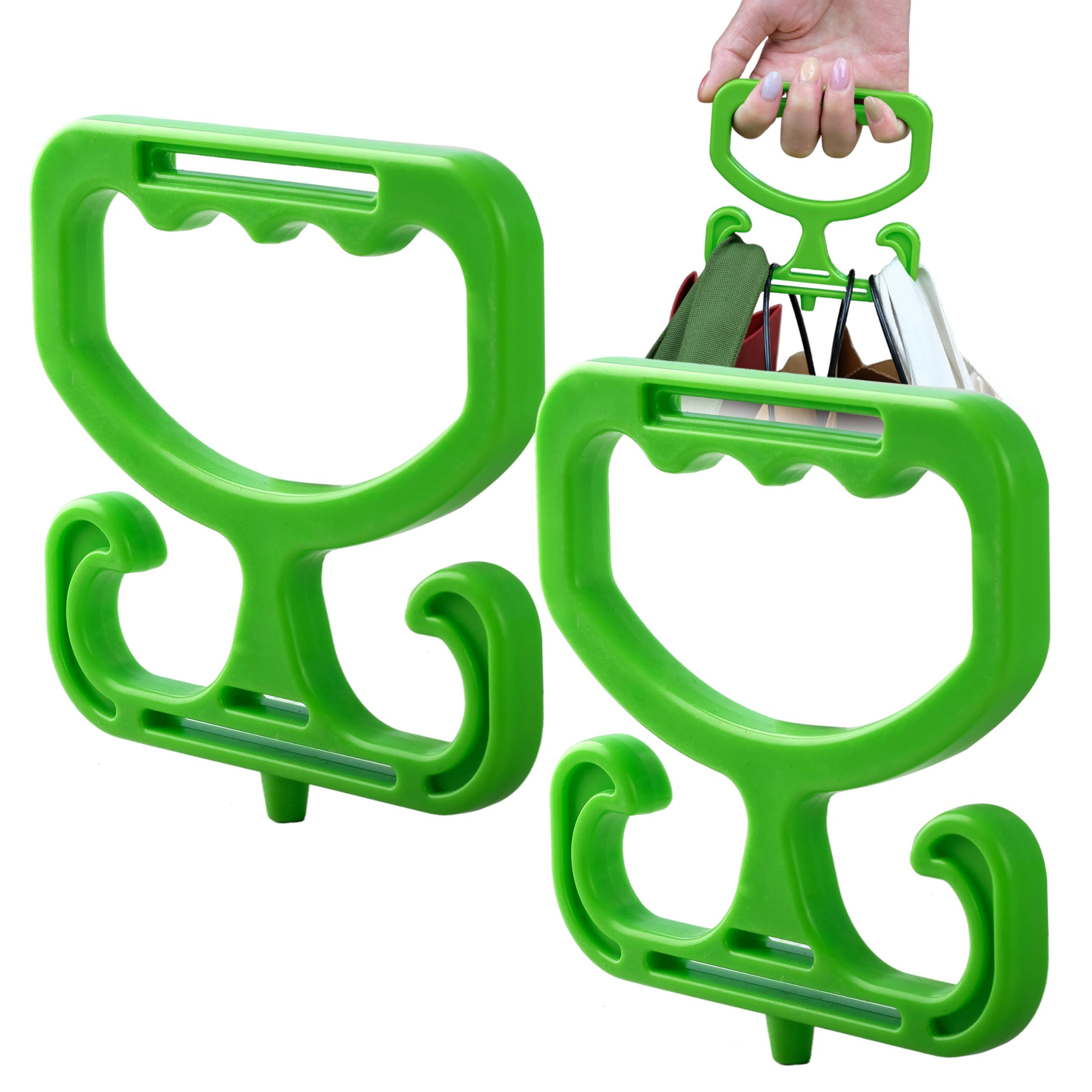 2-Pack Grocery Bag Carrier Handle – Heavy Duty Holder For Shopping Holds 100lbs Reusable Easy To Carry - View #7