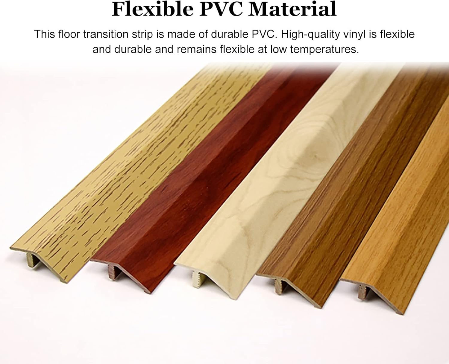 BEINME Door Transition Strip Threshold Cover,Wood to Tile PVC Floor Divider Strip,35 inch/40 inch/50 inch/55 inch Long (Color:Red,Size:120cm/47)