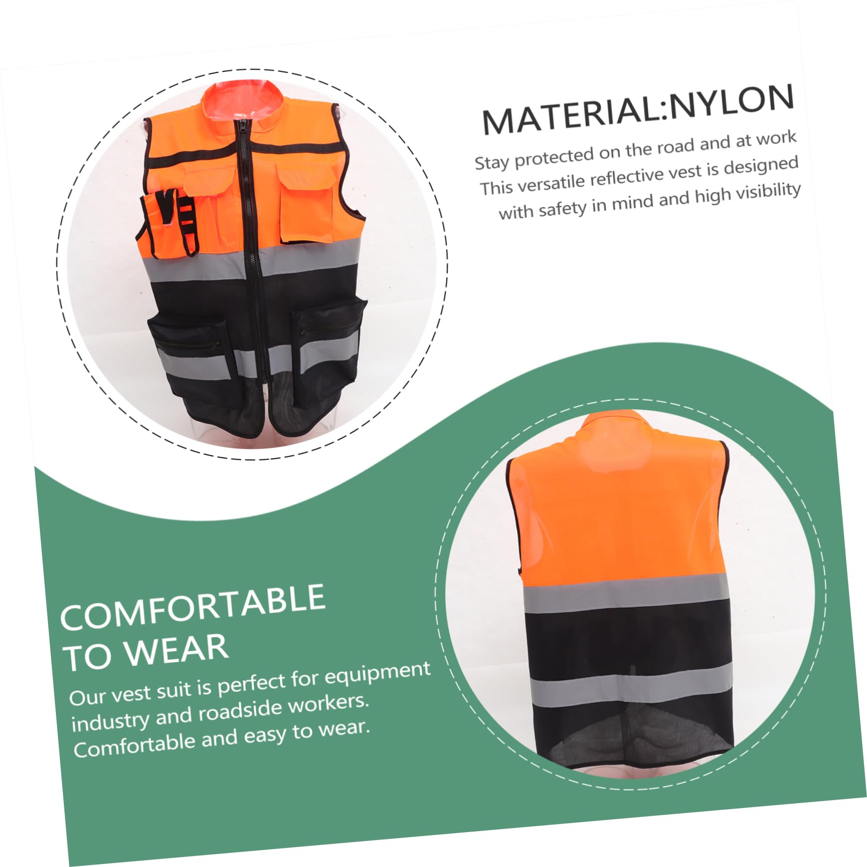 HOLIDYOYO Reflective Cycling Vest High Visibility for Night Running and Outdoor Activities Comfortable Breathable Design for Construction Warehouse and Event Workers