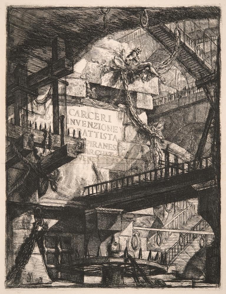 Amazon.com: Giovanni Battista Piranesi 19x24 Black Modern Framed