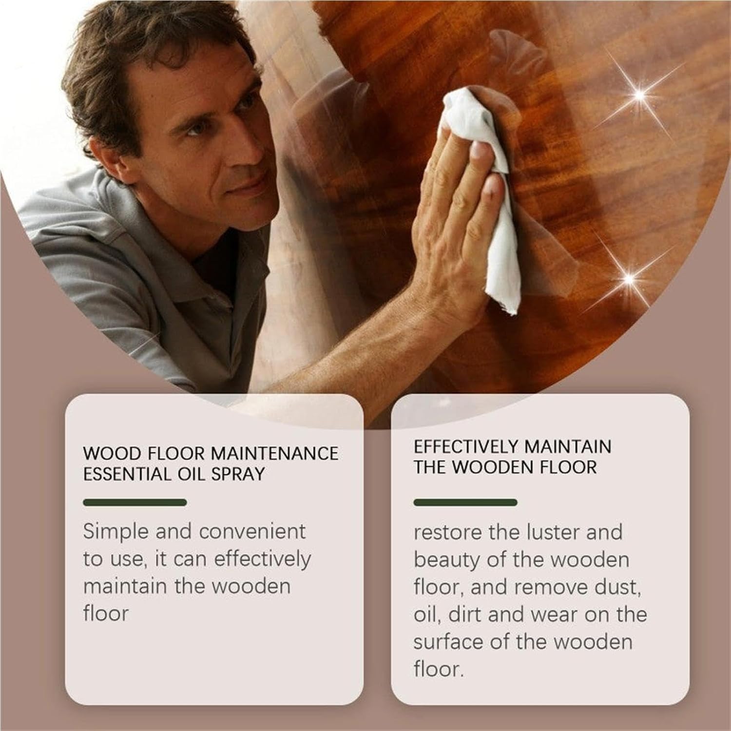 Hardwood Floor Restorer 120ml High-Gloss Scratch Repair Natural Liquid image 5