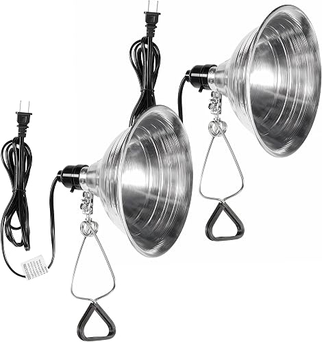 Simple Deluxe Clamp Light with 8.5 Inch Adjustable Aluminum Reflector, Suit for E26 Socket Max 150 Watt Lamp (No Bulb Included), 6 Feet 18/2 SPT-2 Cord, 2 Pack