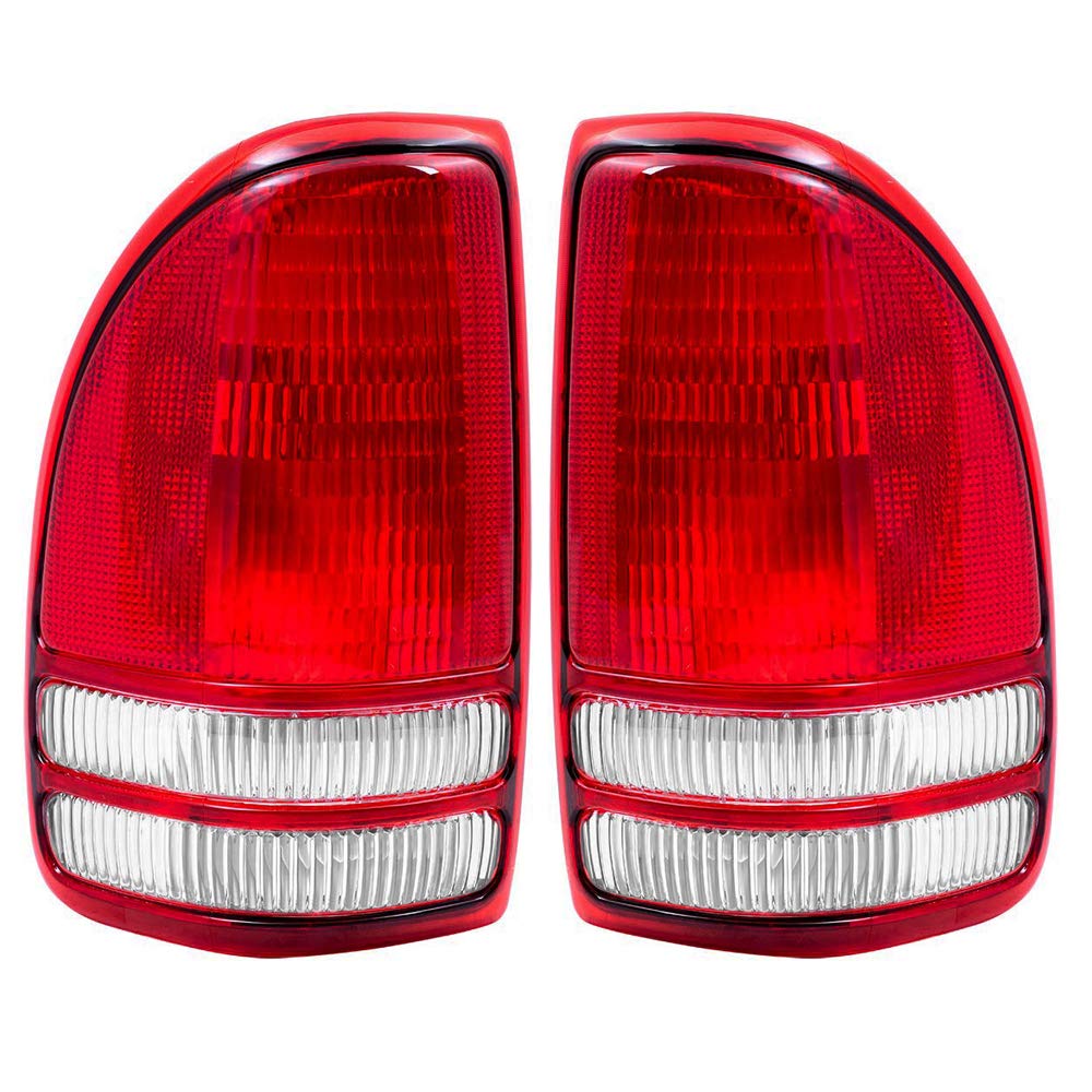 EPIC LIGHTING Halogen Replacement Spec Tail Lights Compatible with DODGE 97-04 DAKOTA [ CH2800126 CH2801126 55055113 55055112 ] Pair