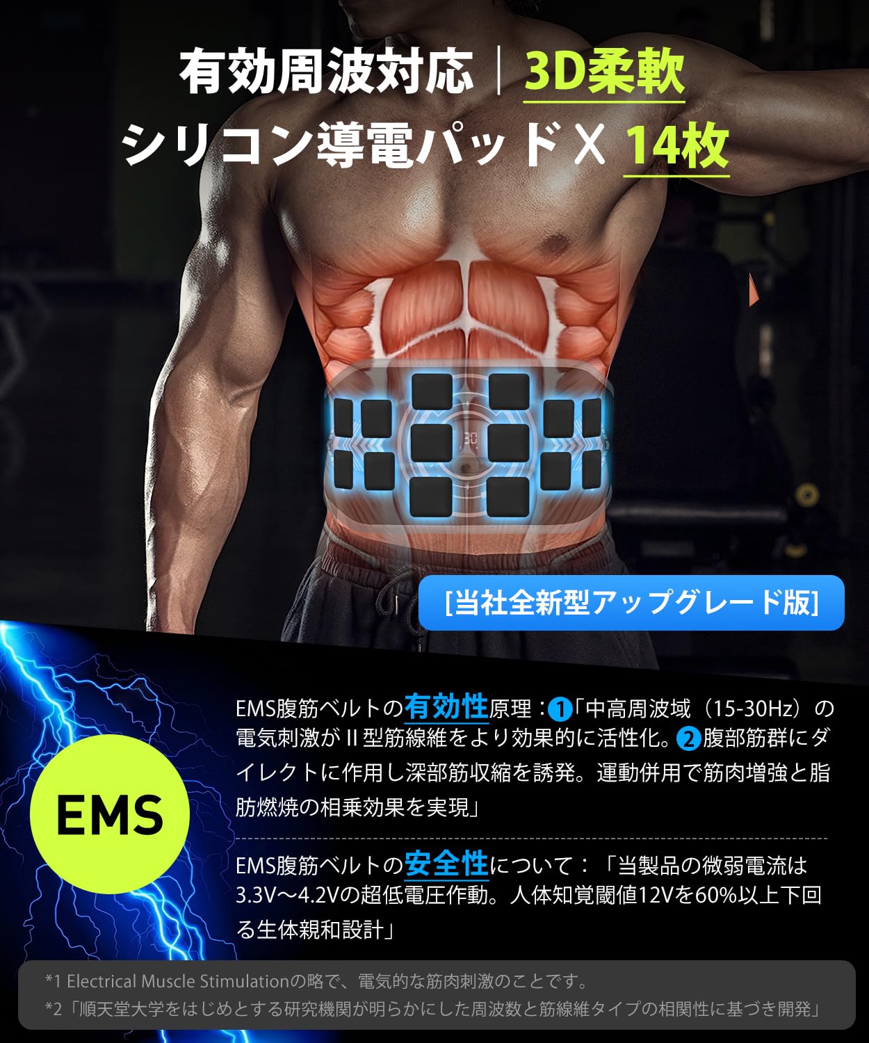 Amazon.co.jp: EMS Abdominal Belt, Diet Equipment, Abdominal Muscle