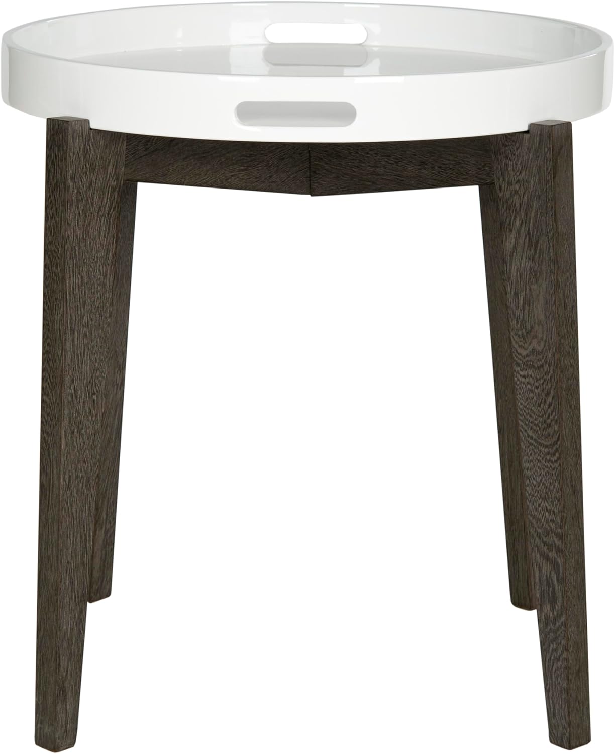 Safavieh Home Collection Ben White and Brown Side Table