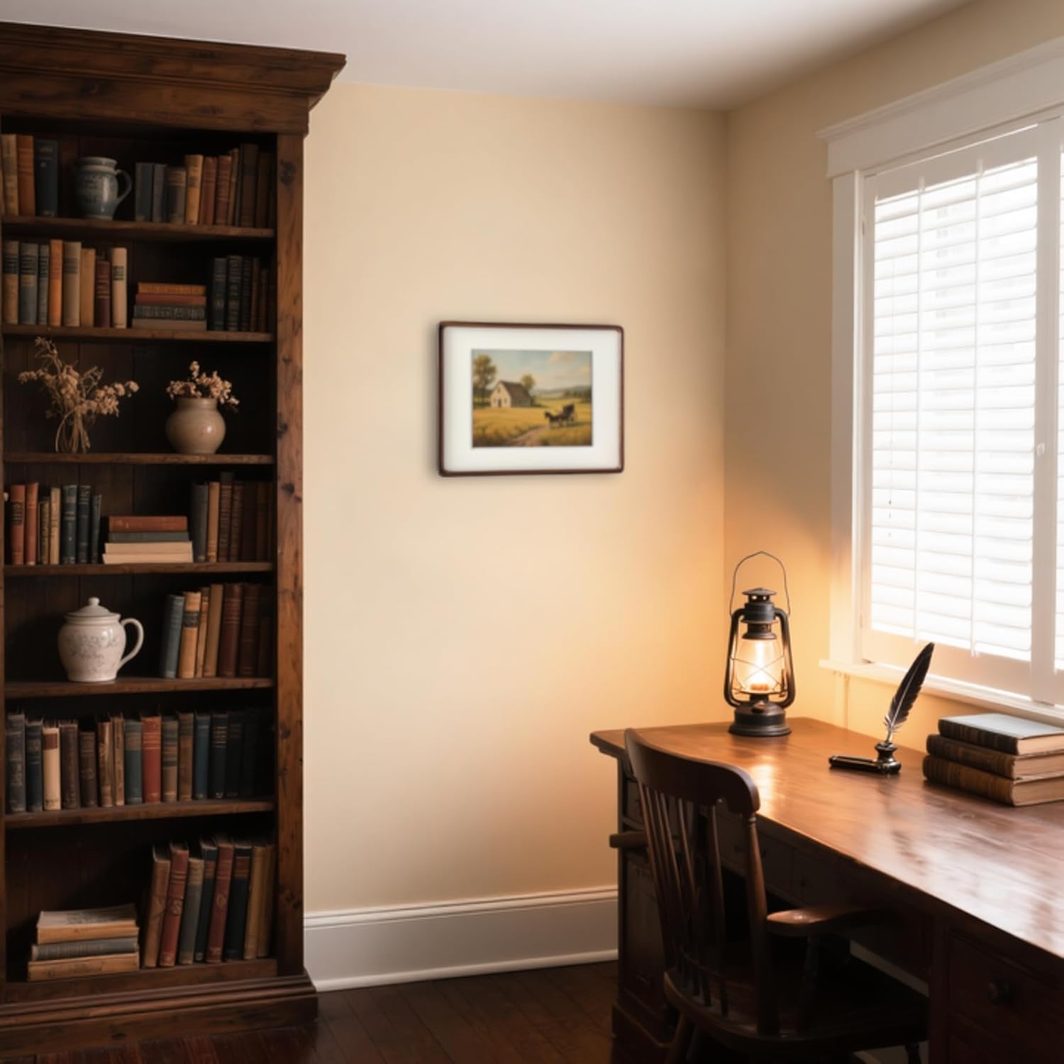 11x14 Frame, Solid Walnut Wood Poster Frame with Mat for 8x10 or 11x14 without Mat, Rounded Corner Walnut Wooden Frame, Gallery Wall Frames for Art, Horizontal or Vertical Wall Mounting - Image 5