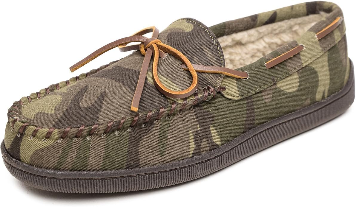 Minnetonka Kid's Hardsole Pile-Lined Moccasin Slippers