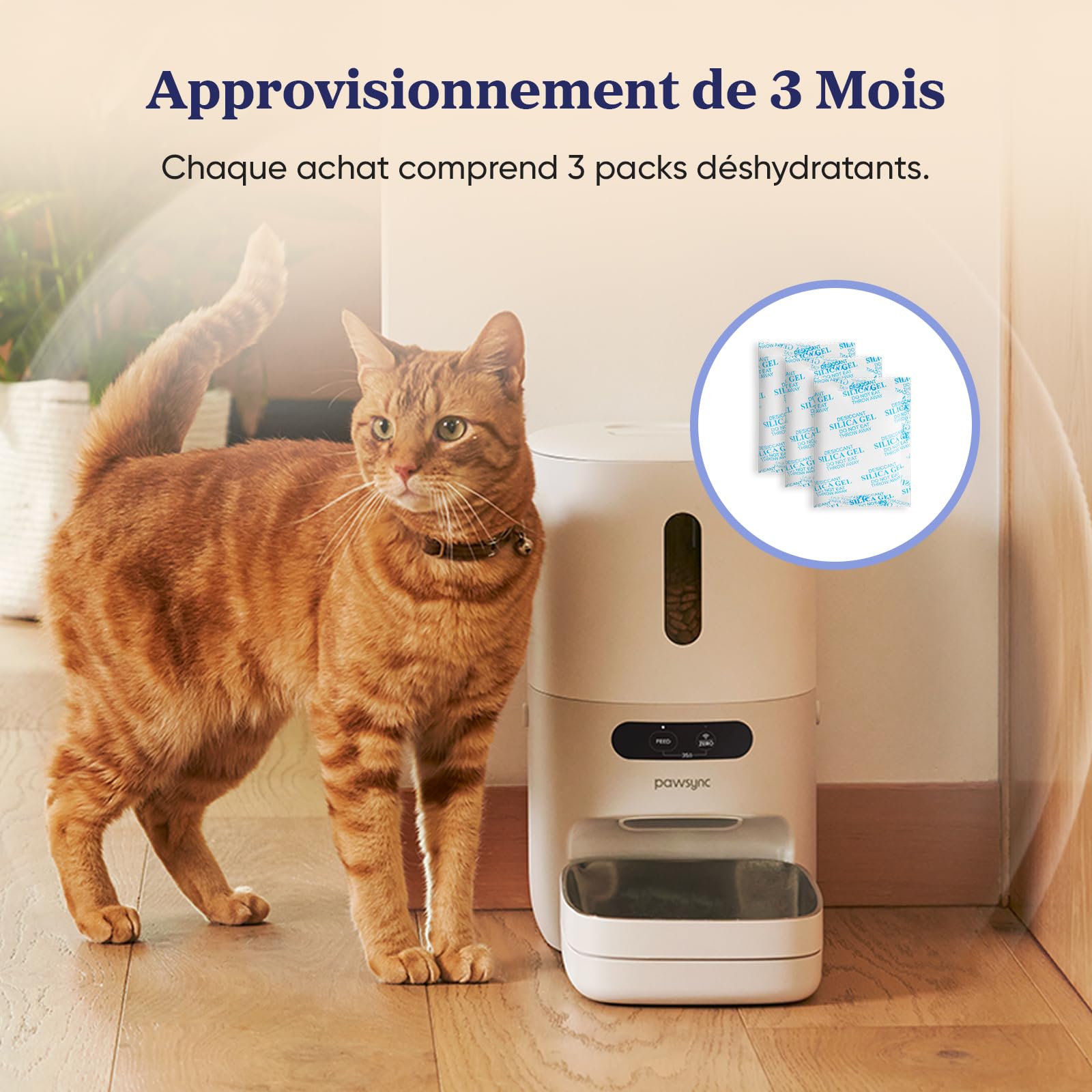 Pawsync Zestaw 3 wymiennych środków osuszających do inteligentnych dozowników