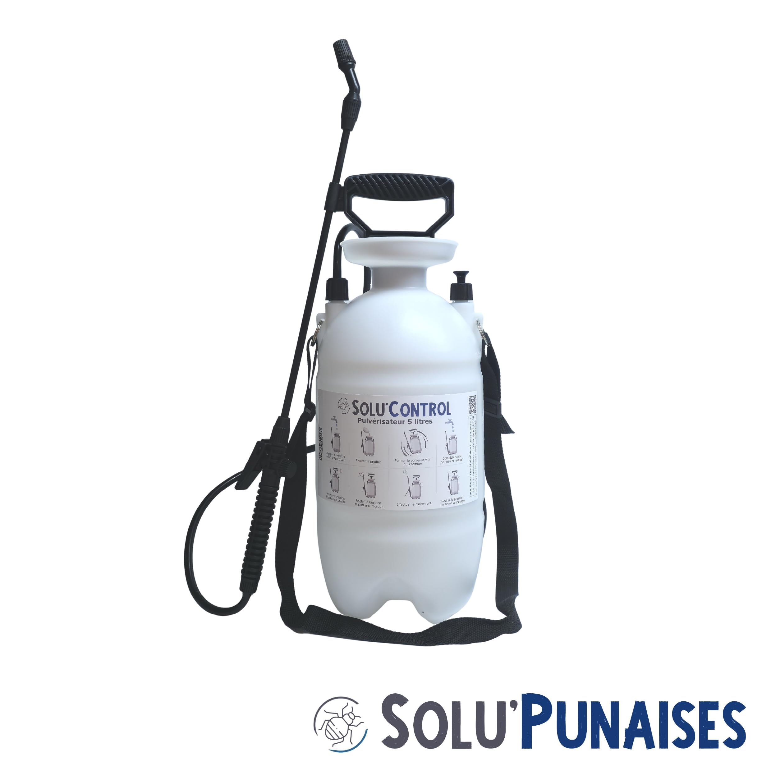 Kit de traitement Punaises de lit 100m² avec 1 Emulsphrine ew+s insecticide concentré, 4 one-shot Solu'Fogger, 1 pulverisateur 5 litres