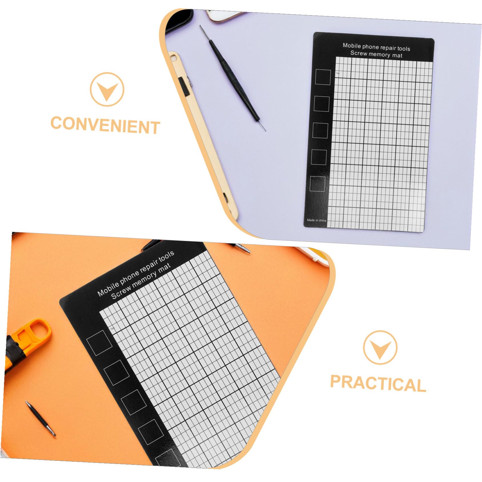 20 Pezzi Tappetino Magnetico per Viti e Parti Organizer Meccanico Antiscivolo per Riparazioni Elettroniche Pad Magnetico per Scrivania per Officina e Smontaggio Smartphone