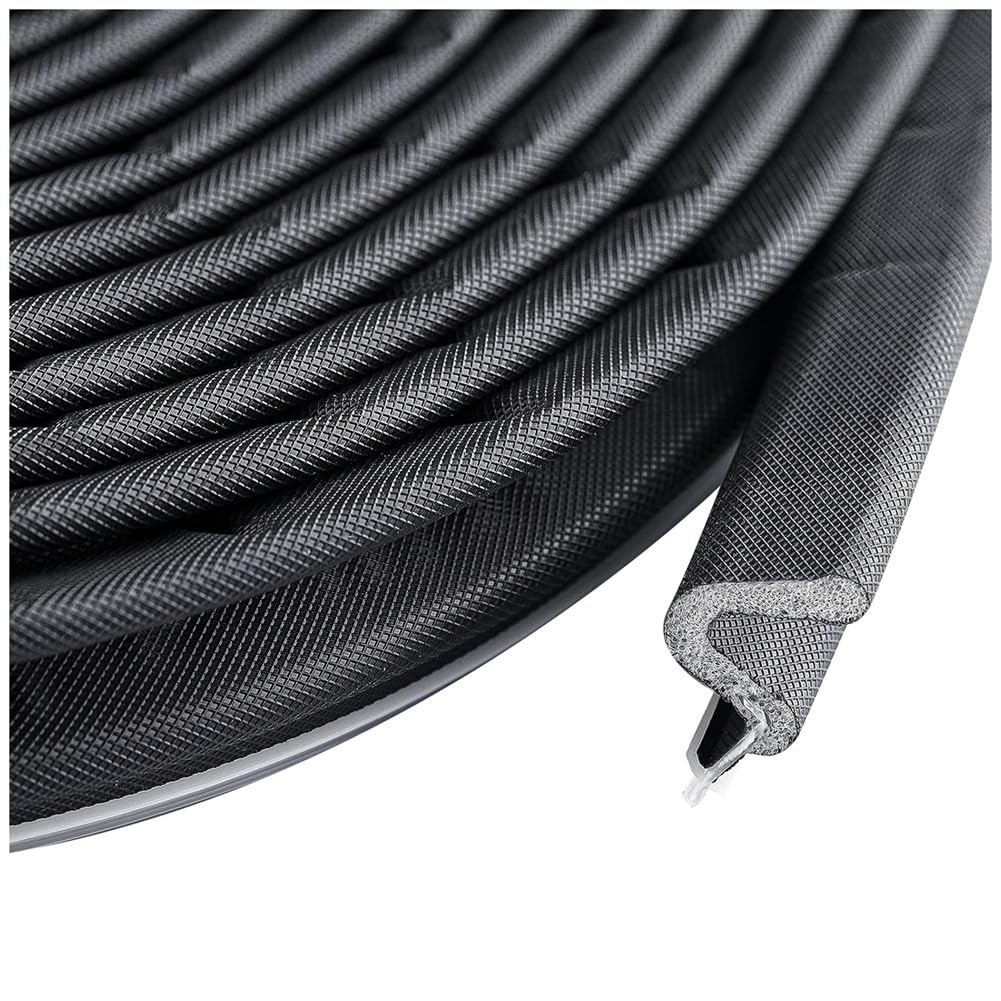 Littimoon Door Stripping Seal Window Kerf Soundproof Strip V-Shaped Foam Weather Stripping for Card Slot Large Space 60 Feet