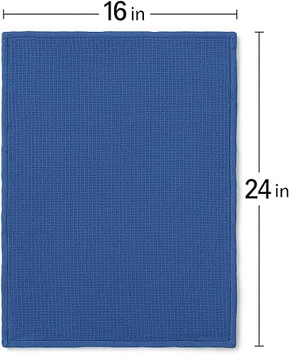 Miniatura 7 de Hi-Tech Toallas de algodón azul  Paquete a granel de 10 libras caja para limpieza de ventanas, toallas de algodón Huck para uso en tienda