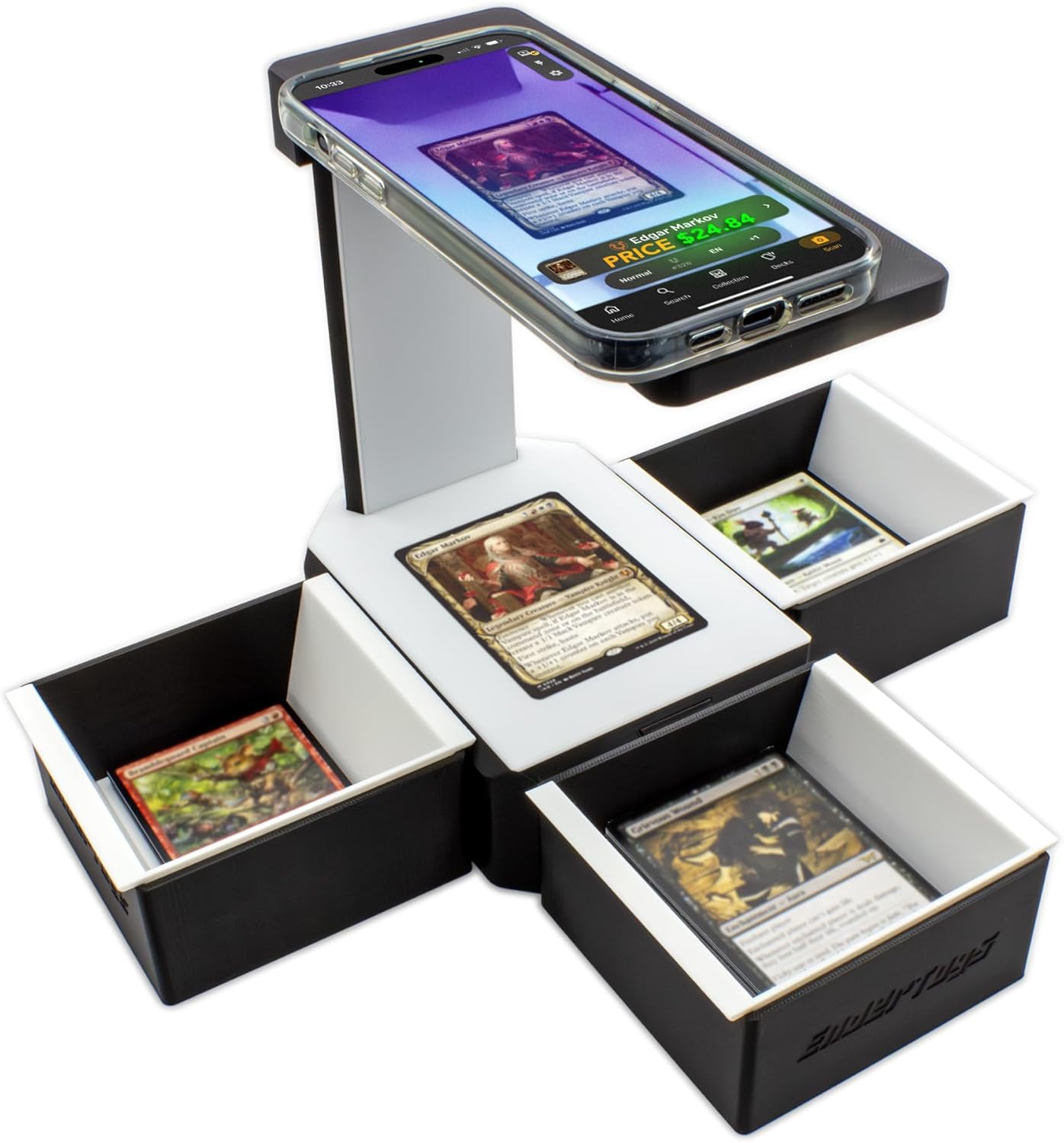 Scan Station Deluxe Set - TCG Scanner Stand for Sleeved and Unsleeved MTG Trading Cards - Catalog, Sort and Organize Your Bulk by Price or Rarity - Best with Manabox App