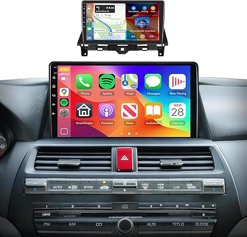 DSP 2G 64G Radio estéreo para coche para Honda Accord 8th 2008-2012 con CarPlay inalámbrico Android Auto 10.1 pulgadas IPS pantalla táctil EQ GPS