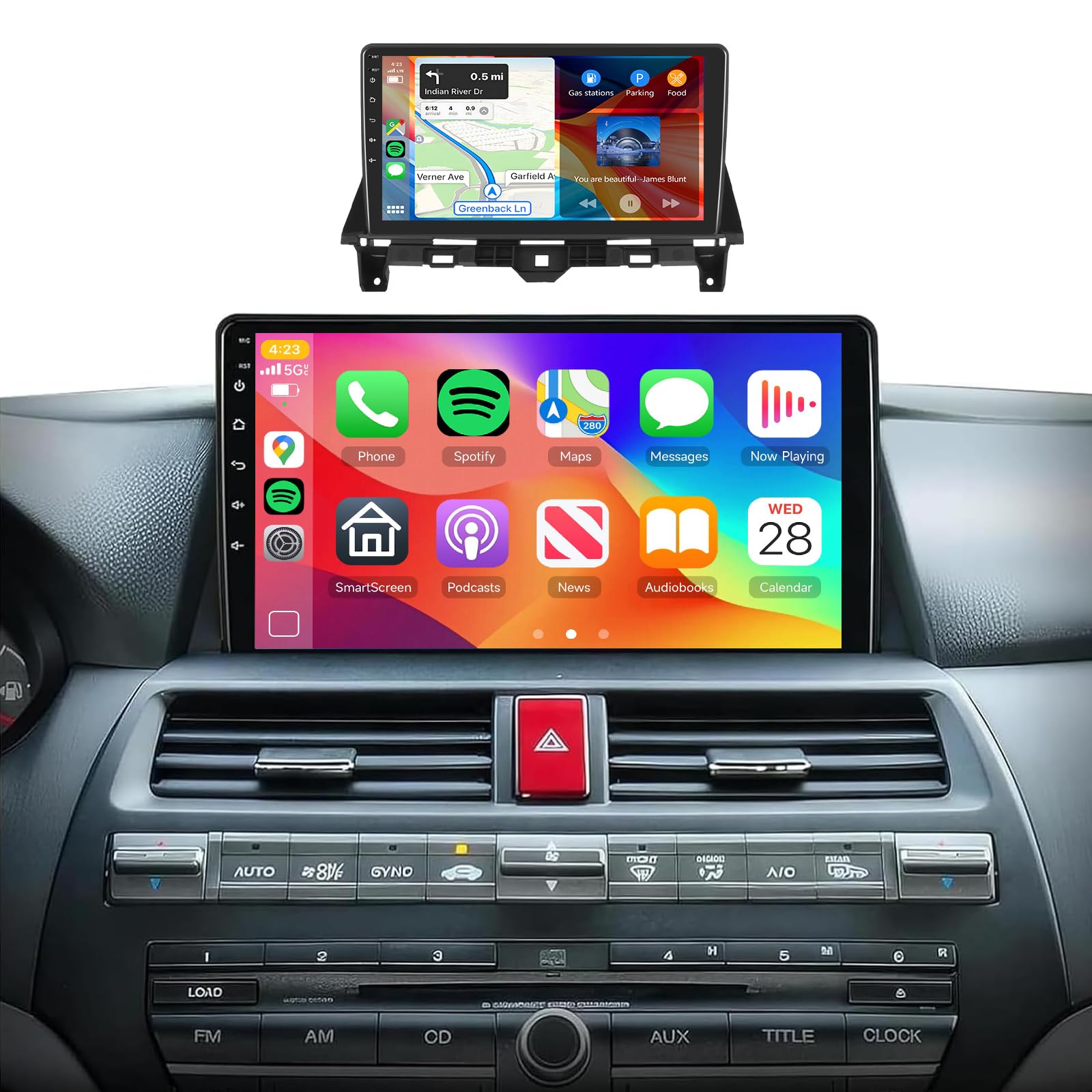 10.1 inch 2G 64G Car Stereo Radio for Honda Accord 8th 2008-2012 with Wireless CarPlay Android Auto IPS Touch Screen GPS Bluetooth Radio Head Unit with WiFi HiFi/16 EQ Backup Camera-image-44