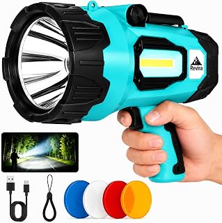 Rechargeable Spotlight Flashlight, 2,000,000 Lumens Super Bright LED