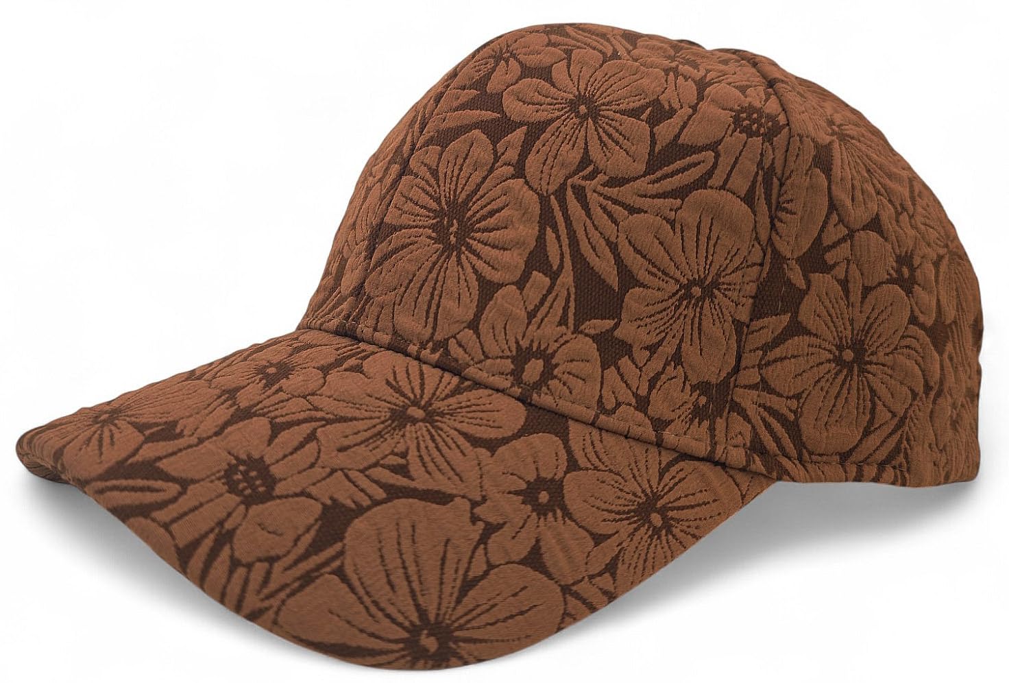 styleBREAKER Berretto da Baseball da Donna con Motivo Floreale Tono su Tono | Cappellino a 6 Pannelli Regolabile con Chiusura a Strappo | Cappello Sportivo a Fiori Street Style