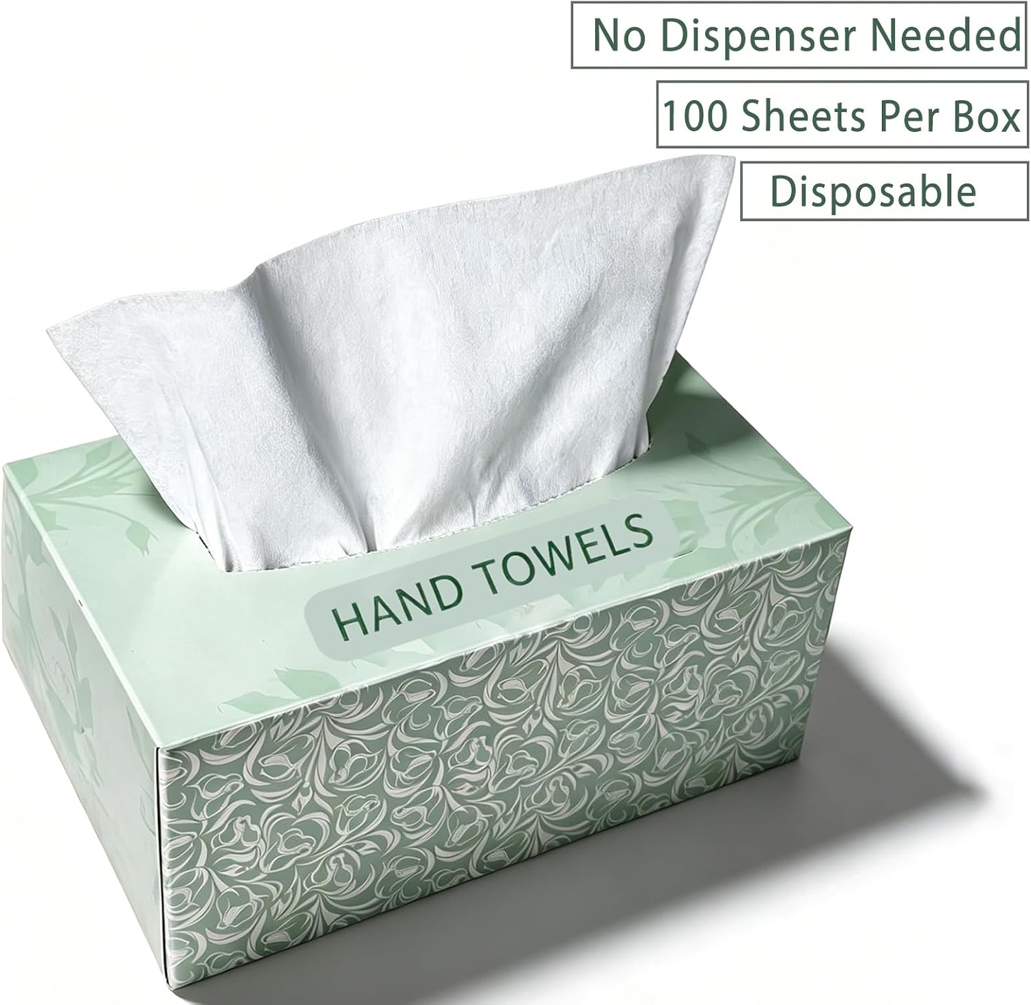 Disposable Paper Hand Towels for Bathroom – 8 Boxes of 100 (800 Sheets Total) Soft Absorbent Pop-Up Guest Towels No Dispenser Needed Bulk Value Pack for Family Commercial Use image 3