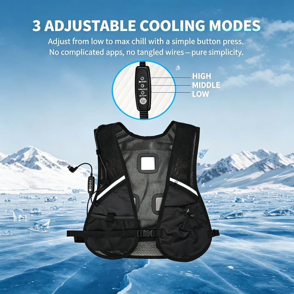 Chaleco Refrigerante Con Semiconductores, Chaleco De Aire Acondicionado Portátil Para Hombres Y Mujeres, Para La Construcción, Los Viajes Y Las Actividades Al Aire Libre En Los Calurosos Veranos