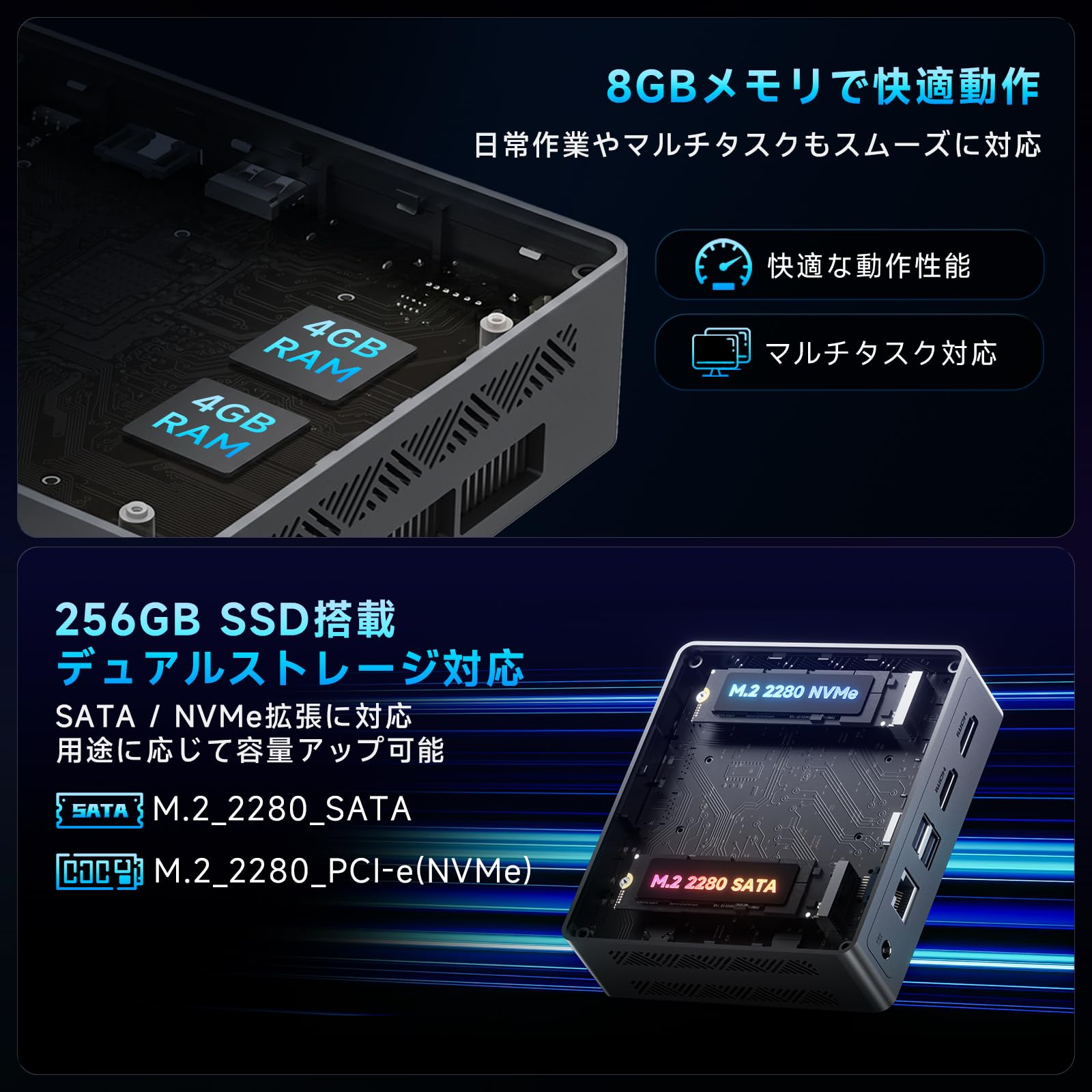 Amazon.co.jp: Bmax ミニPC【2026最新・快適動作・N4500 最大2.8GHz