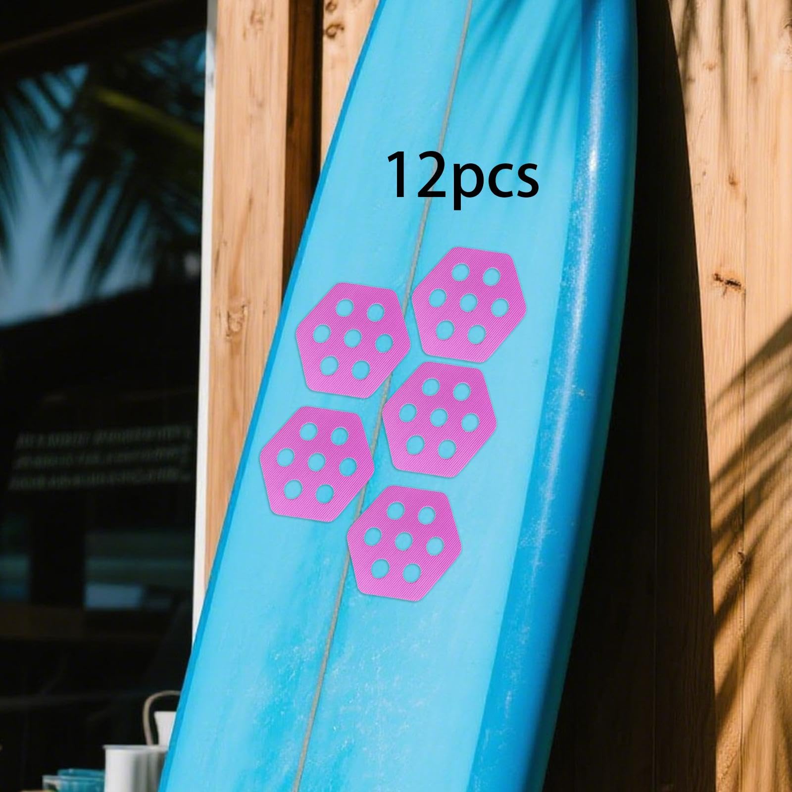 12 Piezas de Almohadillas para Tabla de Surf Paneles Hexagonales con Superficie de Tracción Y Agarre de EVA Firme Adecuado para Actividades D