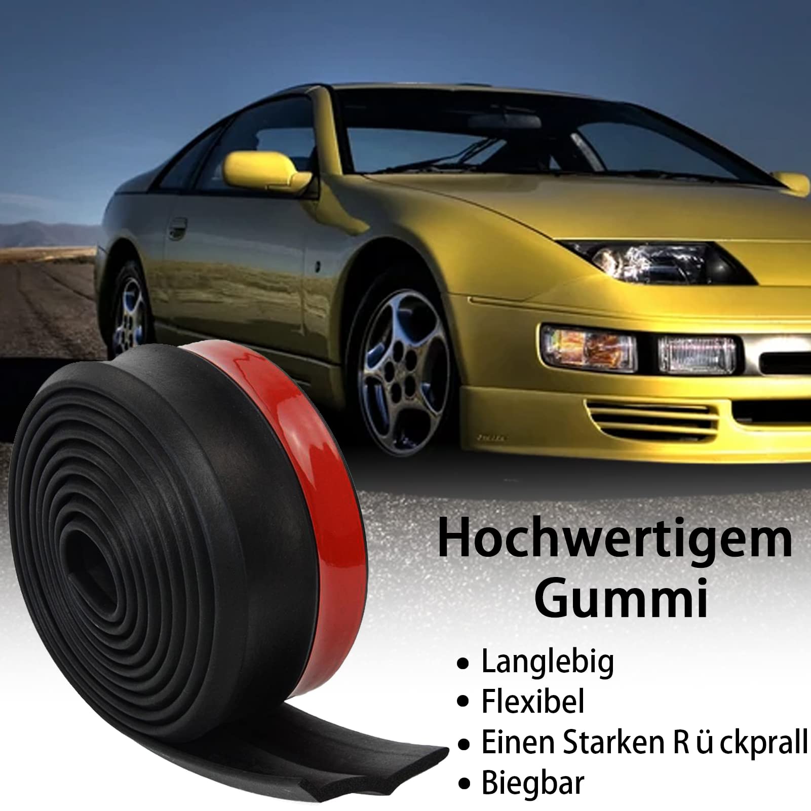 Frontspoiler Lippe Original Universal Auto Spoilerlippe Splitter 2.5M Schutz Zum Kleben Körper Rock Protector für Pkw Truck SUV