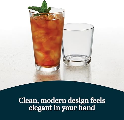 Vista 128 de Libbey Lisbon - Juego de vasos y vasos de 16 piezas Ascent