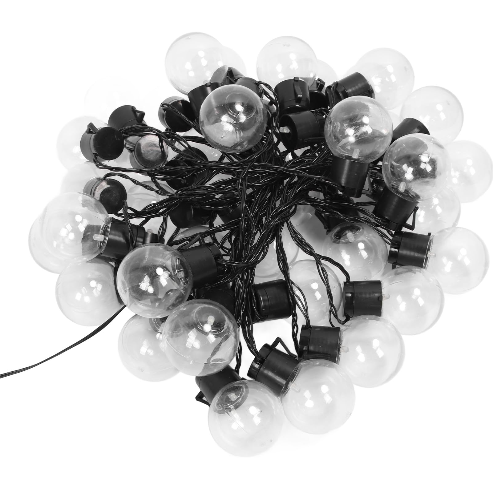 Domary 40 Luci Solari a Stringa LED Lampadine G50 Illuminazione da Esterno per Patio da 32,8 Piedi con Batteria 500 mAh Ricarica USB per la Decorazione del Giardino nel Cortile