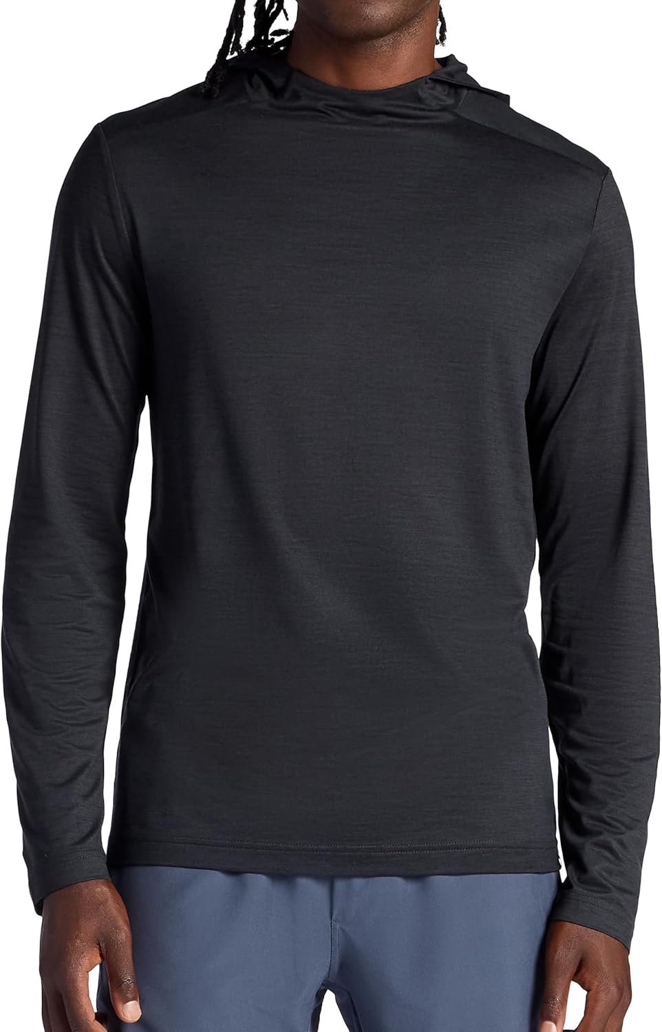 Gaiam mens Everyday Basic Cowl Neck Hoodie, Standard Fit, Stretch Midweight Material