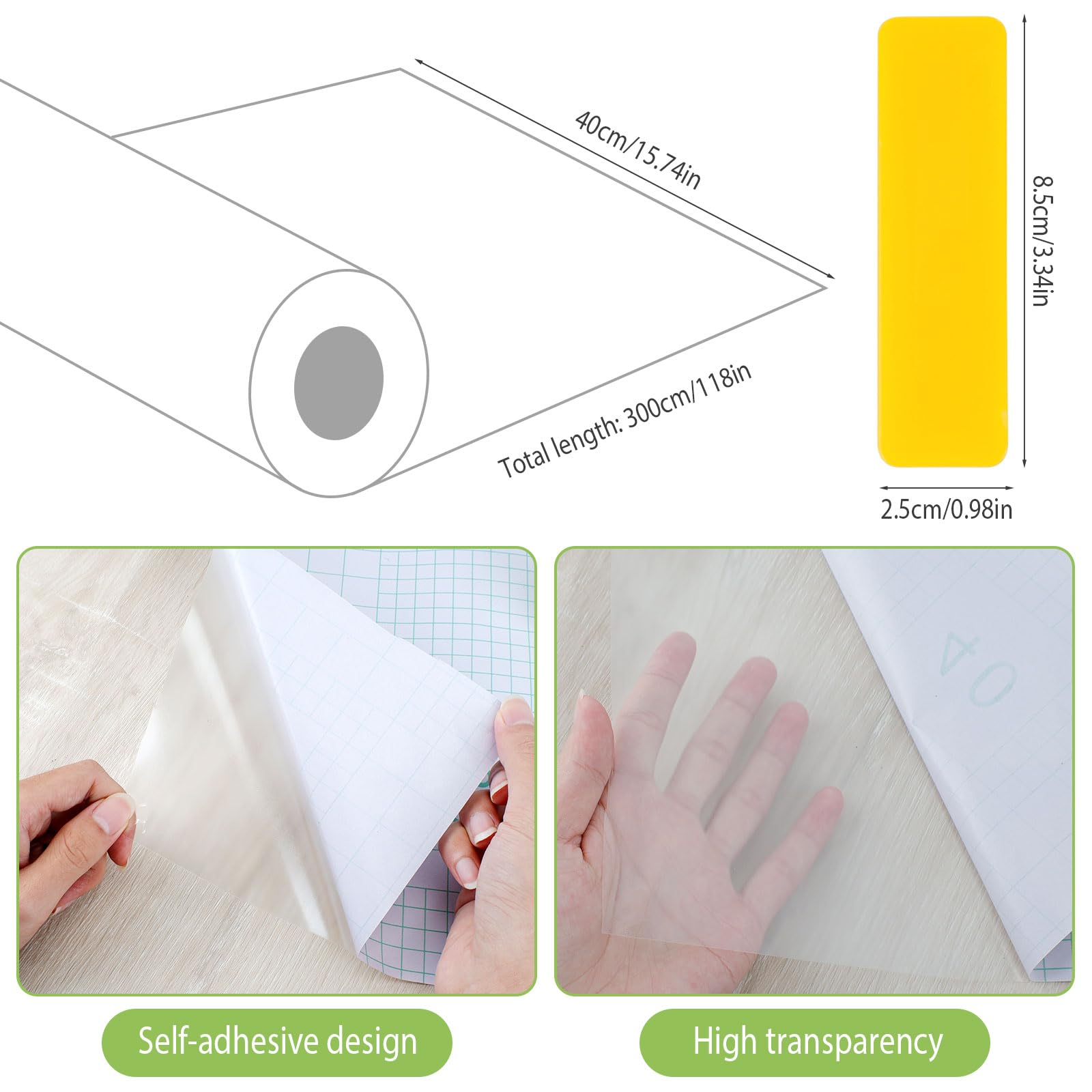 Trasparente Carta Adesiva per Cucina, 40cm*300cm Paraschizzi Cucina Adesivo per Muro Impermeabile Pellicola Protettiva Carta Adesiva per Mobili