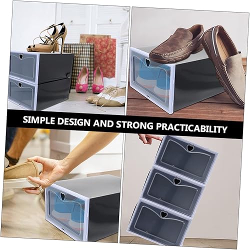 Miniatura 4 de Cabilock Organizador de zapatos transparente 6 unids cajas contenedores de zapatos caja de almacenamiento contenedor contenedor contenedor